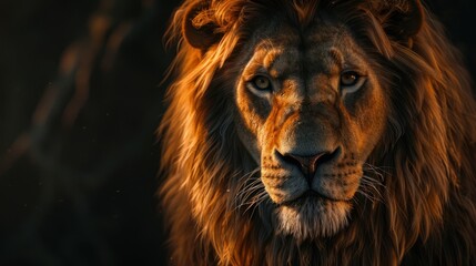 Fototapeta premium A majestic lion's 