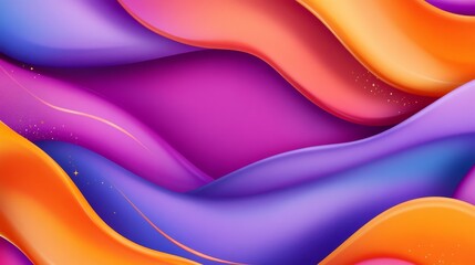 Colorful Abstract Background with Ribbons and Lights