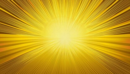 abstract yellow background with a sunburst light effect retro starburst with halftone sun rays