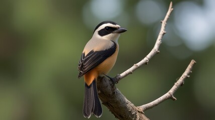 Fototapeta premium Asian Paradise Flycatcher perched on a branch.