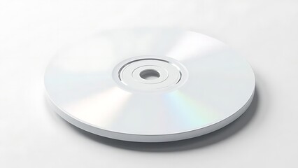 cd or dvd, white compact disc on white background