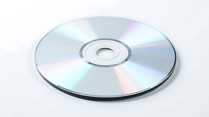 cd or dvd, white compact disc on white background