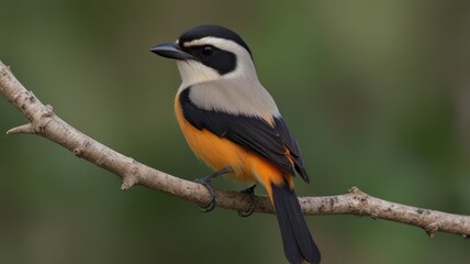 Naklejka premium Bird perched on a branch.
