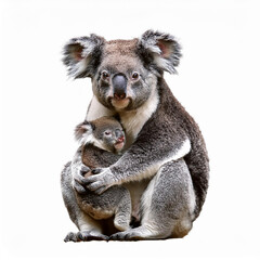 Fototapeta premium Genemaman, bébé, koala, animal, isolé, mignon, sauvage, mammifère, animal de compagnie, blanc, fourrure, animal de compagnie, duveteux,, rongeur, petit, bébé, animal, poilu, gris, fond blarated image