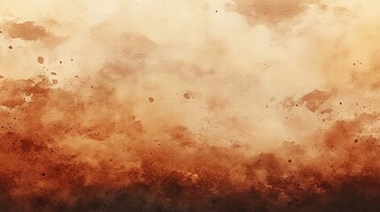 Abstract Brown Watercolor Wash Texture Background