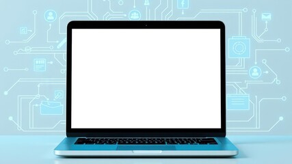 High quality laptop web screen mockup with customizable design, mockup, business