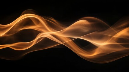 Abstract Gold Flowing Lines Graphic Design