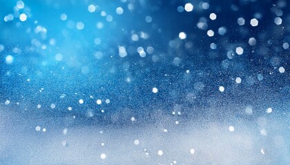 氷の魔法：青からホワイトへ続くグラデーションと銀の煌めき
