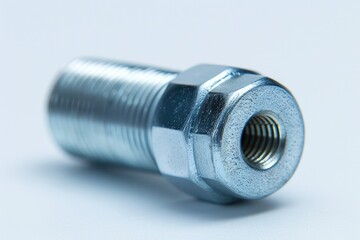 A close-up image of a single nut resting on a white background