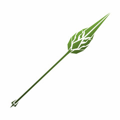 illustration vector graphics of tribal art design spear for tattoo elements