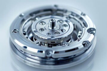 A detailed shot of a watch face with its intricate details and markings