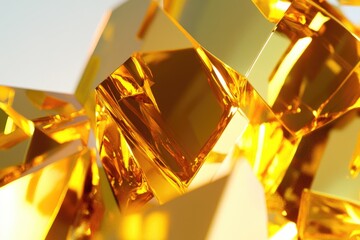 A detailed view of multiple shiny cube-shaped objects