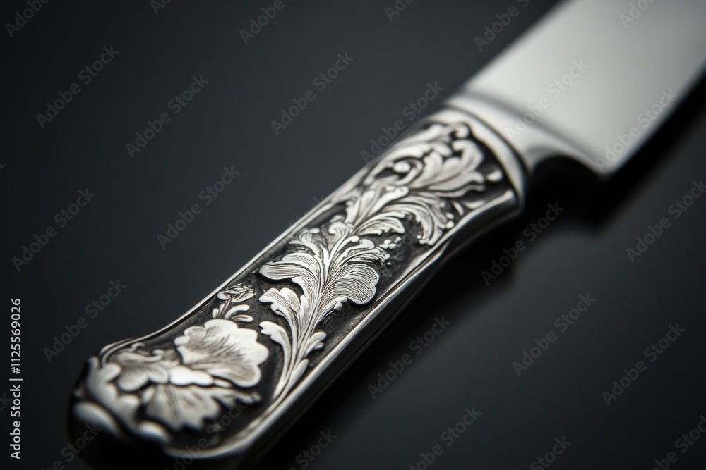 Aufkleber a knife placed on a table with a simple design