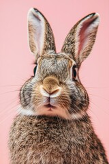 Fototapeta premium Adorable fluffy bunny. AI.