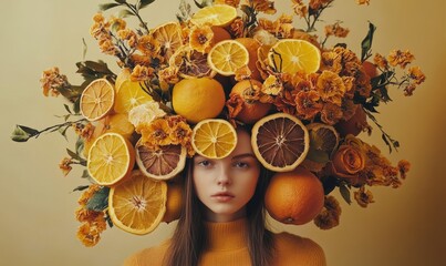 Creative Arrangement of Dried Citrus Slices for Aromatic Display