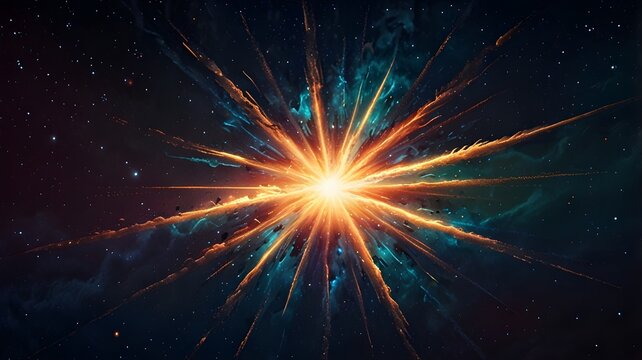 star explotion in dark background