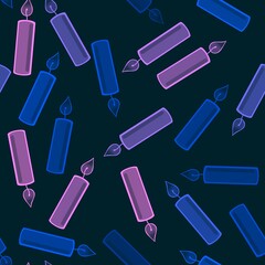 Birthday party seamless candle pattern for wrapping paper and fabrics