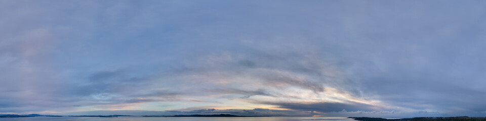 Serene Sky and Ocean View on Vancouver Island's West Coast at Dusk