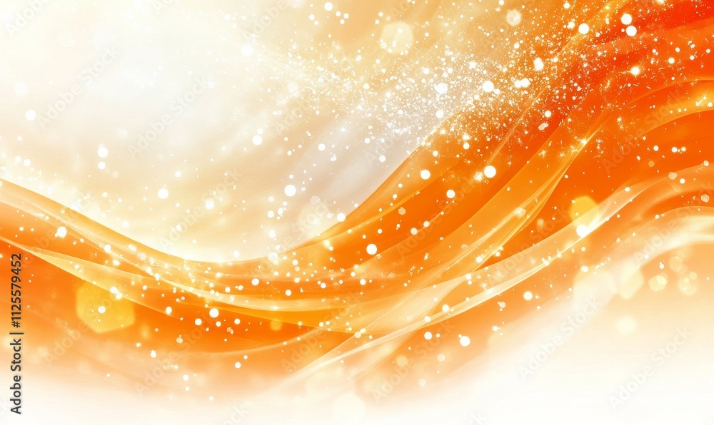 Aufkleber design a christmas card with an orange and white backdrop, including a space for adding text or imag