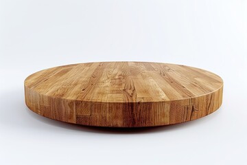 A wooden cutting board sits on a table, ready for use