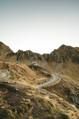 Transfagarasan highway Mountian road Romanian Carpathian Mountains. Autumn colors