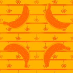 Summer fruit seamless banana pattern for fashion textiles and wrapping paper