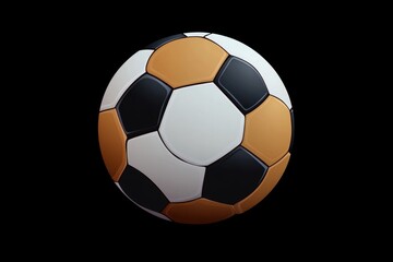 Fototapeta premium A single soccer ball on a dark or black background