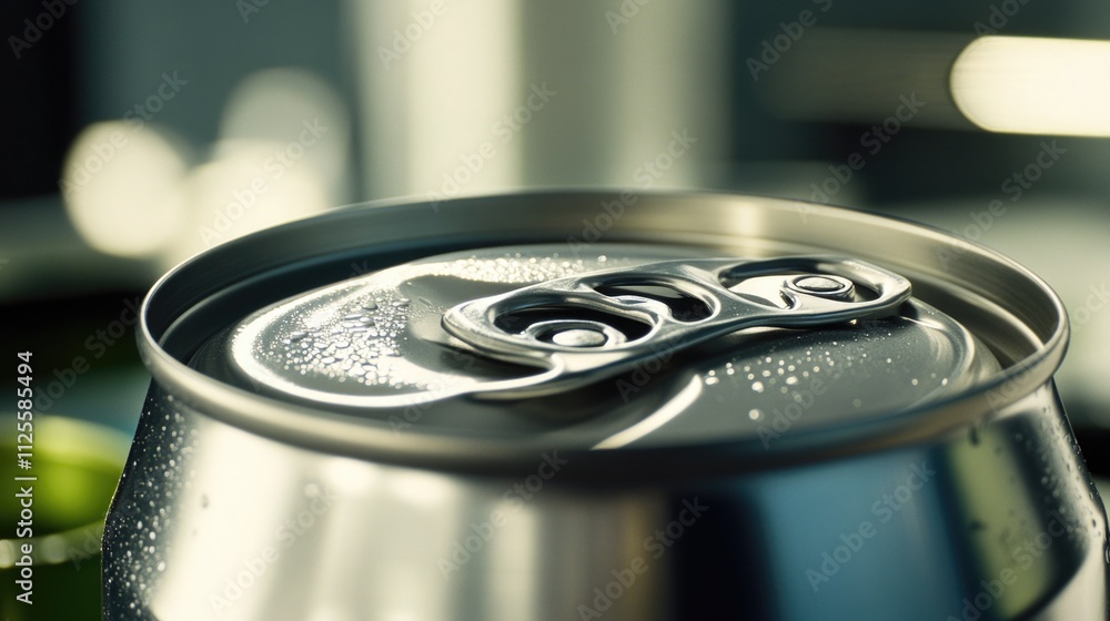 Poster a soda can with a pair of scissors stuck in it, perfect for adding a touch of whimsy to your design