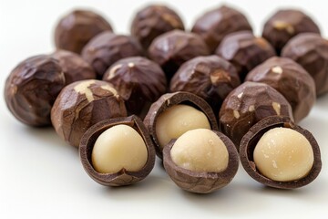 A variety of nuts arranged on a flat surface, suitable for photography or illustration