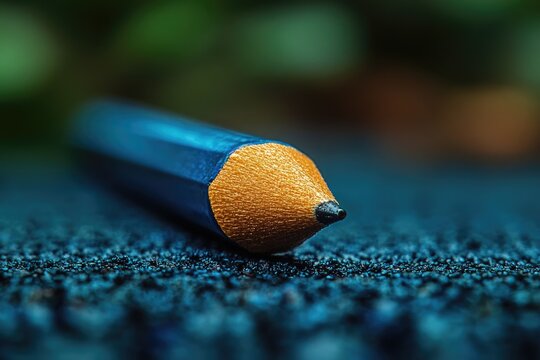 A close-up shot of a pencil lying on a table - Powered by Adobe