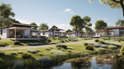 Obraz premium A photo of Minimal Retirement Homes Illustration