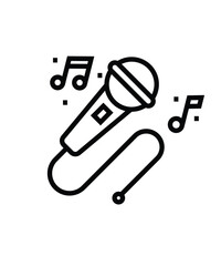 Singing vector outline Icon Design illustration