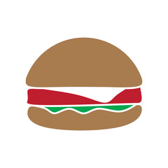 hamburger isolated on white