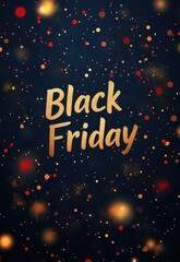 Black Friday lettering on abstract background.