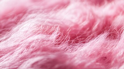 Obraz premium Fluffy pink texture in a detailed macro shot showcasing soft strands and delicate hue