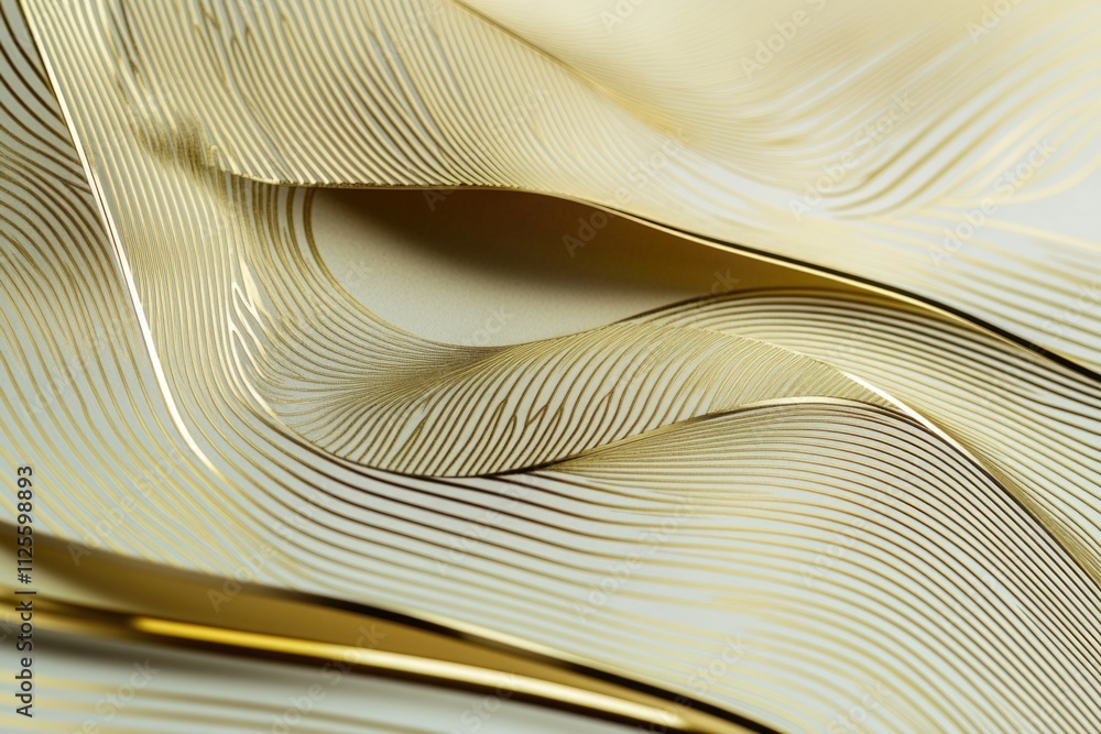 Aufkleber a close-up shot of shiny gold foil with intricate patterns and details