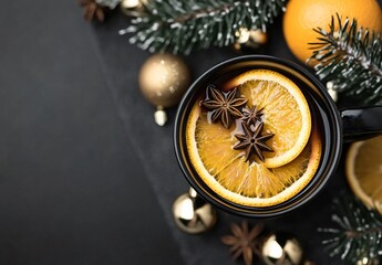 Warm Mulled Wine Christmas Drink, Festive Season Mug