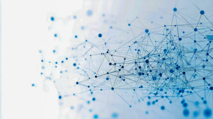 Abstract blue network connections on light background
