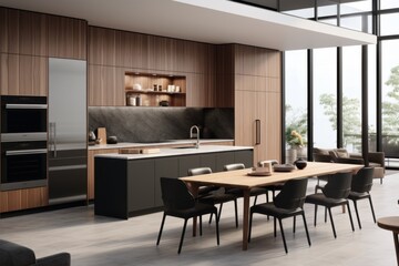 Fototapeta premium Interior of a modern contemporary kitchen