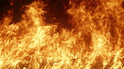 Obraz premium A close-up view of a fiery blaze with many flames, great for conveying heat and intensity
