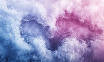 Fototapeta premium A cloud with a heart shape in the middle