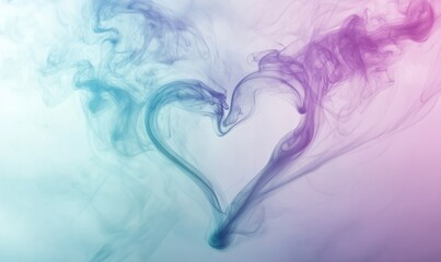 A heart made out of smoke