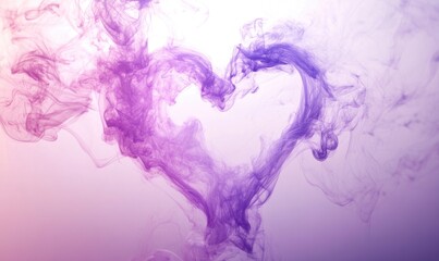 A heart made of purple smoke