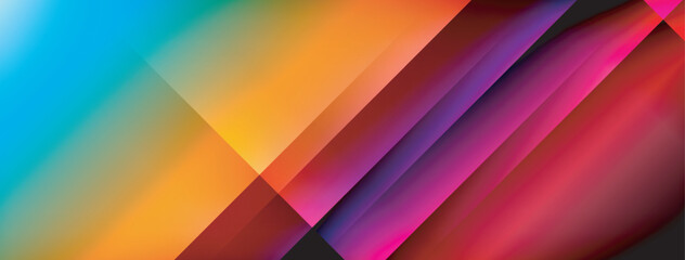 Colorful gradient with lines made of shadow and light. Creative background