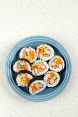 Top View Korean Roll Rice or  Gimbap