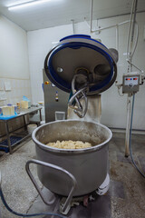 Modern mixer in craft bakery