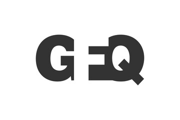 GFQ logo design. Initial letter G F Q bold font style for tech startups, consulting, corporate branding. Creative company name, headlines typography identity, trendy logotype.