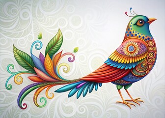 Naklejka premium Elevate your marketing with our Ornamental Twitter Bird Brochure Template. Discover vibrant designs and decorative elements that captivate audiences and enhance your business presence effortlessly.