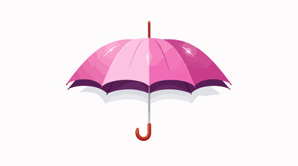 Top View Umbrella Icon Design for Isolated Usage on White Background