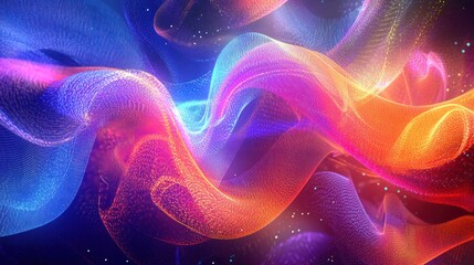 Abstract Colorful Waves: A Symphony of Light and Color